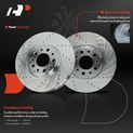 6 Pcs Front Drilled Rotors & Ceramic Brake Pads for 2017 Jeep Renegade