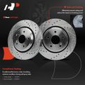 6 Pcs Front Drilled Brake Rotors & Ceramic Brake Pads for 2021 Honda Passport