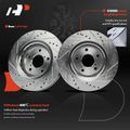 6 Pcs Front Drilled Brake Rotors & Ceramic Brake Pads for 2021 Honda Passport