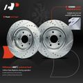 6 Pcs Front Drilled Rotors & Ceramic Brake Pads for 2022 Honda Odyssey