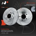 6 Pcs Front Drilled Brake Rotors & Ceramic Pads for 2007 Mercury Mariner