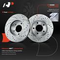 6 Pcs Front Drilled Brake Rotors & Ceramic Pads for 2007 Mercury Mariner