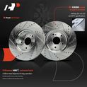 6 Pcs Front Drilled Rotors & Ceramic Brake Pads for 2018 Honda Civic