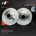 6 Pcs Rear Drilled Rotors & Ceramic Brake Pads for 2011 BMW X5