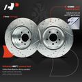 6 Pcs Rear Drilled Rotors & Ceramic Brake Pads for 2011 BMW X5