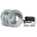 Rear Drilled Rotors & Ceramic Brake Pads for 2009 Mercury Mountaineer