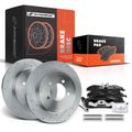 Rear Drilled Rotors & Ceramic Brake Pads for 2009 Mercury Mountaineer