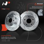 Front Drilled Rotors & Ceramic Brake Pads for Dodge Durango 04-06 Ram 1500 02-05