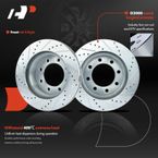 Front Drilled Rotors & Ceramic Brake Pads for Dodge Ram 1500 2500 3500