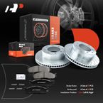 Front Drilled Rotors & Ceramic Brake Pads for Dodge Ram 1500 2500 3500