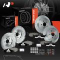 12 Pcs Front & Rear Drilled Brake Rotors & Ceramic Pads for 2002 Dodge Stratus