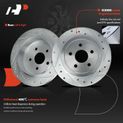 12 Pcs Front & Rear Drilled Brake Rotors & Ceramic Pads for 2002 Dodge Stratus