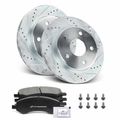 Front Drilled Rotors & Ceramic Brake Pads for 2005 Dodge Dakota