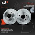 Front Drilled Rotors & Ceramic Brake Pads for 2005 Dodge Dakota