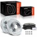 Front Drilled Rotors & Ceramic Brake Pads for 2005 Dodge Dakota