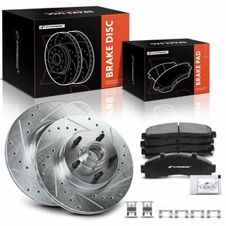 6 Pcs Front Drilled Brake Rotors & Ceramic Pads for Ford Explorer Ranger Mazda B2300 B3000