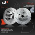 6 Pcs Front Drilled Brake Rotors & Ceramic Pads for 1998 Ford Explorer