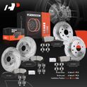 Front & Rear Drilled Rotors & Ceramic Brake Pads for Lexus HS250h Toyota RAV4