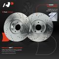 6 Pcs Front Drilled Rotors & Ceramic Brake Pads for 2020 Kia Sedona