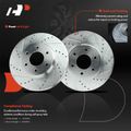 6 Pcs Front Drilled Rotors & Ceramic Brake Pads for 2008 Chevrolet Trailblazer