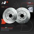 6 Pcs Front Drilled Rotors & Ceramic Brake Pads for 2008 Chevrolet Trailblazer