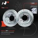 Rear Drilled Rotors & Ceramic Brake Pads for 2005 Dodge Stratus