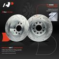 6 Pcs Rear Drilled Rotors & Ceramic Brake Pads for 2023 Volkswagen Taos