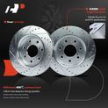 Front Drilled Rotors & Ceramic Brake Pads for 2013 Ford F-150