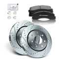 Front Drilled Rotors & Ceramic Brake Pads for 2013 Ford F-150