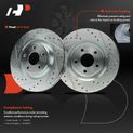 6 Pcs Front Drilled Rotors & Ceramic Brake Pads for 2010 Chevrolet HHR