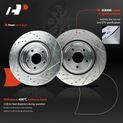 6 Pcs Front Drilled Rotors & Ceramic Brake Pads for 2010 Chevrolet HHR