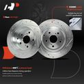6 Pcs Rear Drilled Brake Rotors & Ceramic Brake Pads for Toyota Prius V 12-17
