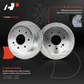 6 Pcs Rear Drilled Brake Rotors & Brake Pads for 2009 Ford F-150