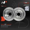 6 Pcs Rear Drilled Brake Rotors & Brake Pads for 2009 Ford F-150