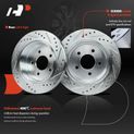 6 Pcs Rear Drilled Brake Rotors & Ceramic Pads for 2005 Ford Crown Victoria