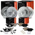 12 Pcs Front & Rear Drilled Rotors & Ceramic Brake Pads for 2013 Volkswagen Jetta