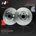 6 Pcs Front Drilled Brake Rotors & Ceramic Brake Pads for Ford Edge Lincoln