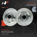 6 Pcs Front Drilled Rotors & Ceramic Brake Pads for 2019 Nissan Murano