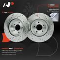 6 Pcs Front Drilled Rotors & Ceramic Brake Pads for 2019 Nissan Murano