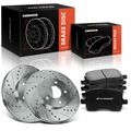 6 Pcs Front Drilled Rotors & Ceramic Brake Pads for 2007 Chevrolet HHR