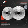 6 Pcs Front Drilled Brake Rotors & Ceramic Brake Pads for 2014 Mercedes-Benz ML350