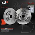 6 Pcs Front Drilled Brake Rotors & Ceramic Brake Pads for 2014 Mercedes-Benz ML350