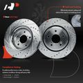 12 Pcs Front & Rear Drilled Brake Rotors & Brake Pads for 2017 Honda Ridgeline