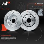 Front & Rear Drilled Rotors & Ceramic Brake Pads for Dodge Durango Jeep