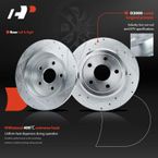 Front & Rear Drilled Rotors & Ceramic Brake Pads for Dodge Durango Jeep