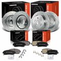 12 Pcs Front & Rear Drilled Brake Rotors & Ceramic Brake Pads for 2016 Honda Odyssey