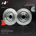 12 Pcs Front & Rear Drilled Brake Rotors & Ceramic Brake Pads for 2016 Honda Odyssey