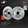 12 Pcs Front & Rear Drilled Brake Rotors & Ceramic Brake Pads for 2016 Honda Odyssey