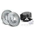 6 Pcs Front Drilled Brake Rotors & Ceramic Pads for 2005 Dodge Stratus