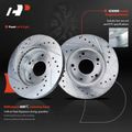 2 Pcs  Front Drilled Brake Rotor for Honda Civic 2004-2011 CR-Z 2011-2015 Acura RSX